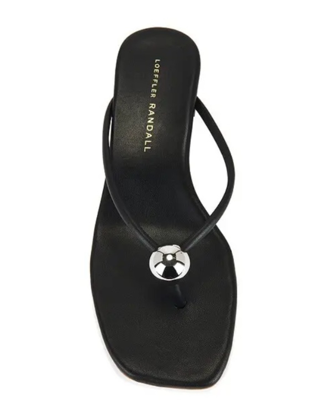 Loeffler Randall Odessa Sandals Black Nappa Thongs Sandal shoes Revolve 7.5